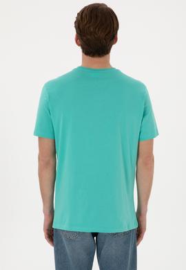 Erkek Regular Fit Bisiklet Yaka Mint Basic Tişört - 50297988046