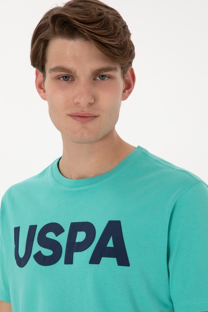 Erkek Regular Fit Bisiklet Yaka Mint Basic Tişört