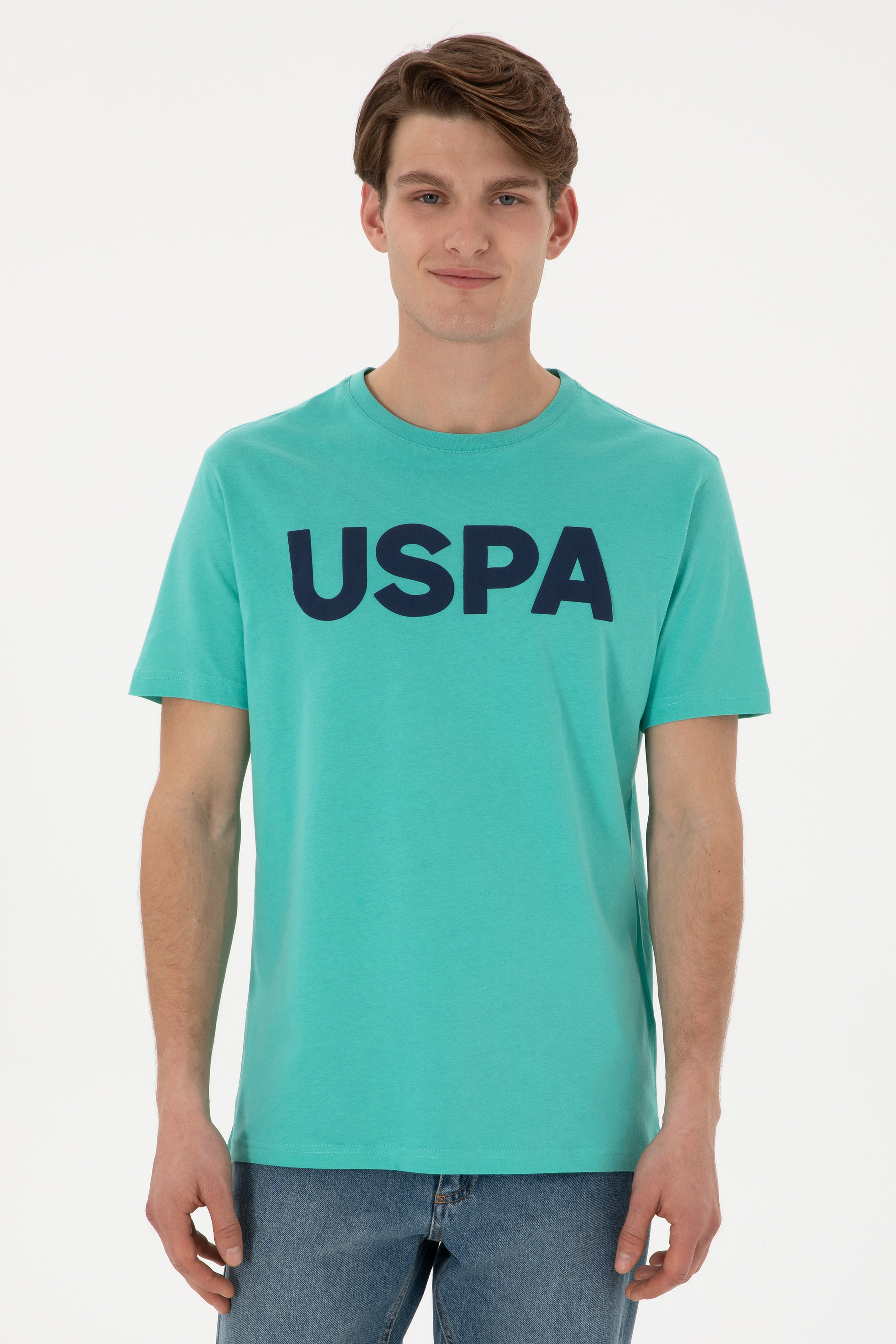 Erkek Regular Fit Bisiklet Yaka Mint Basic Tişört