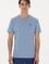 Erkek Regular Fit Bisiklet Yaka Mavi Basic Tişört