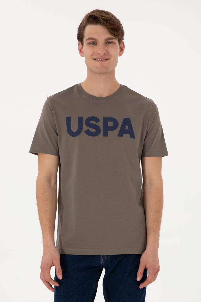 Erkek Regular Fit Bisiklet Yaka Vizon Basic Tişört