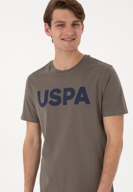 Erkek Regular Fit Bisiklet Yaka Vizon Basic Tişört - 50297988156