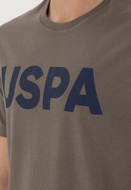 Erkek Regular Fit Bisiklet Yaka Vizon Basic Tişört - 50297988156