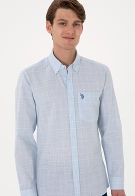 Erkek Açık Mavi Uzun Kollu Gömlek - 50300211008
