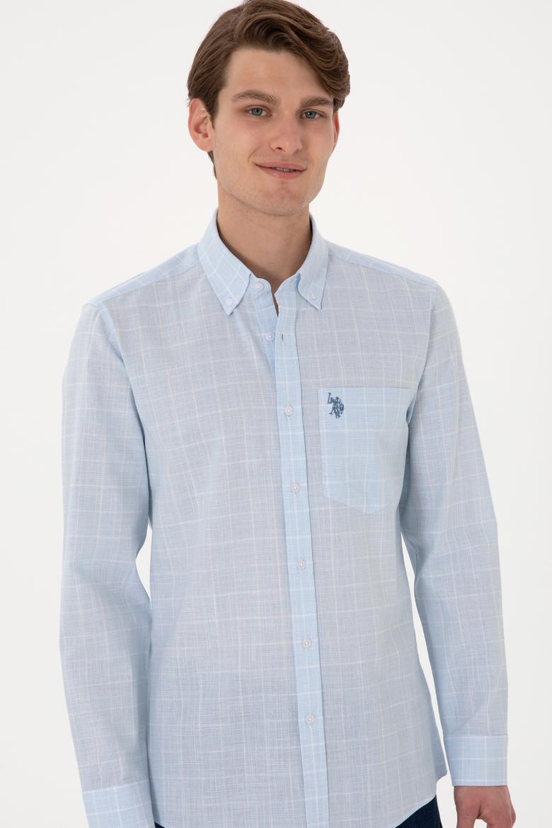 Erkek Açık Mavi Uzun Kollu Gömlek - 50300211008