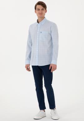 Erkek Açık Mavi Uzun Kollu Gömlek - 50300211008