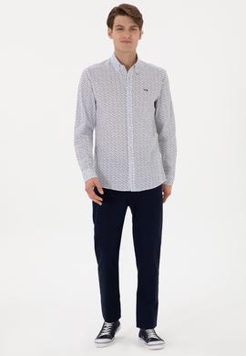 Erkek Lacivert Kanvas Pantolon - 50299165562