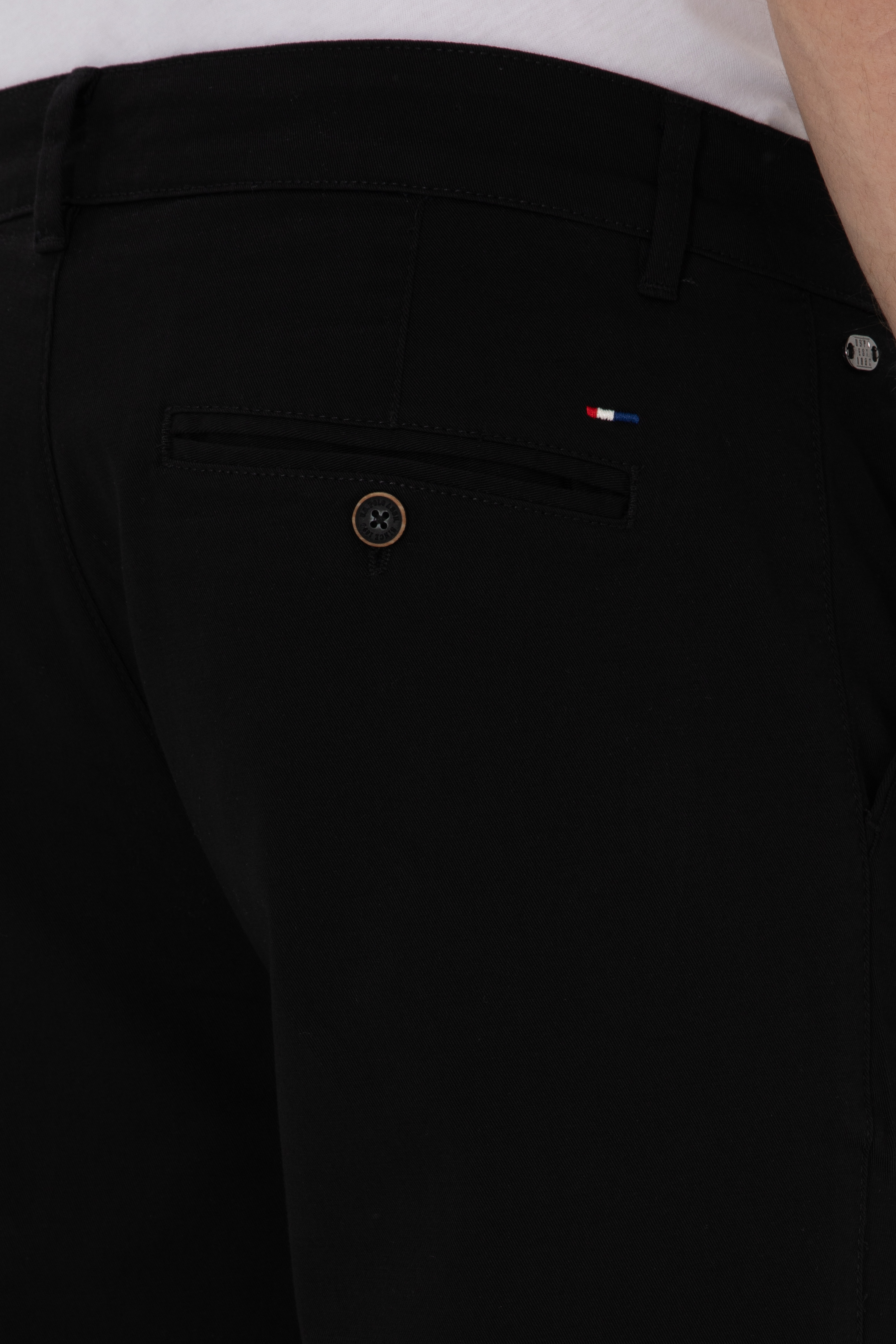 Erkek Slim Fit Siyah Kanvas Pantolon - Image 6