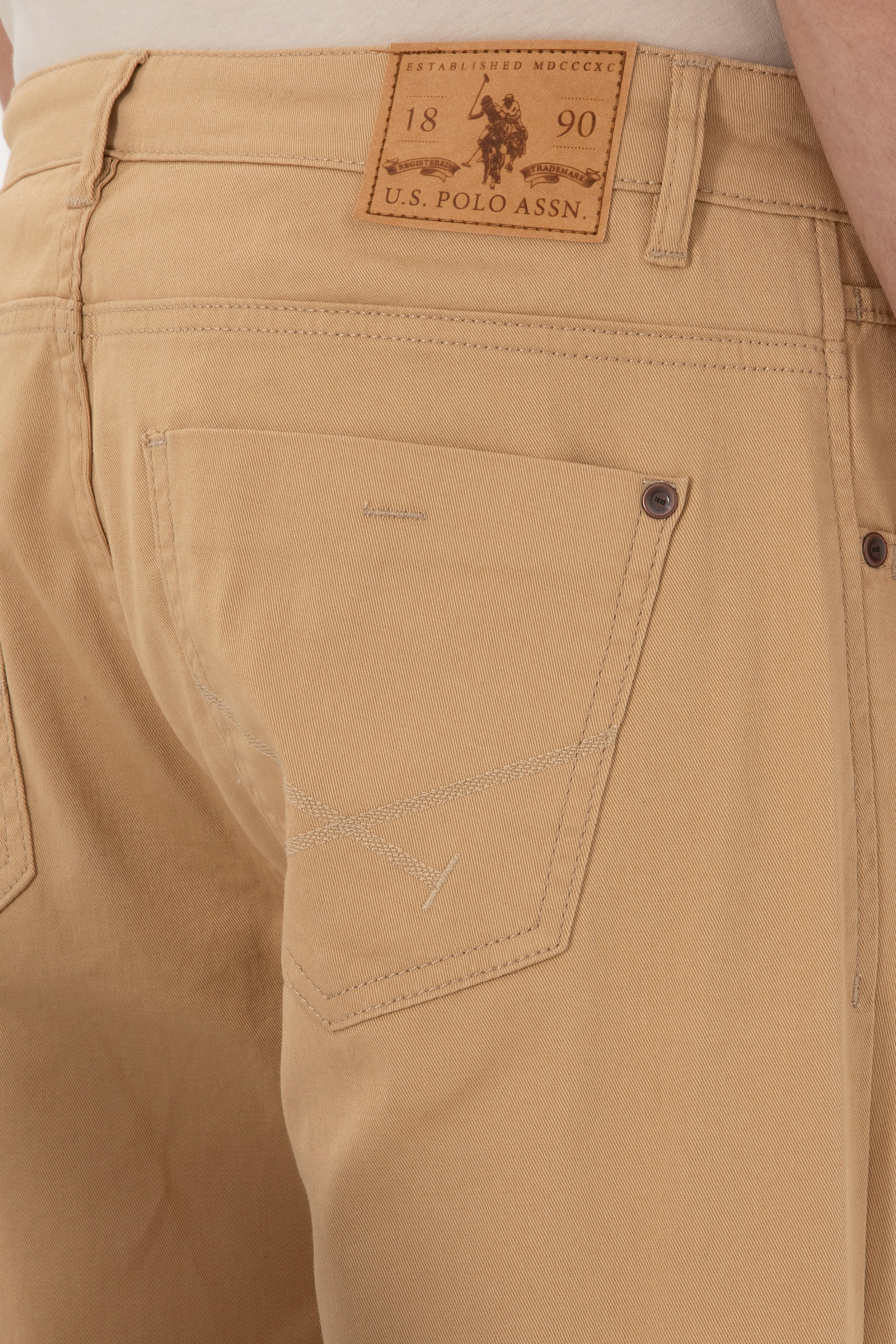 Erkek Slim Fit Camel Kanvas Pantolon - Image 6