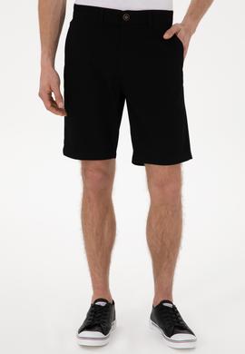 Erkek Siyah Dokuma Şort - 50299172042
