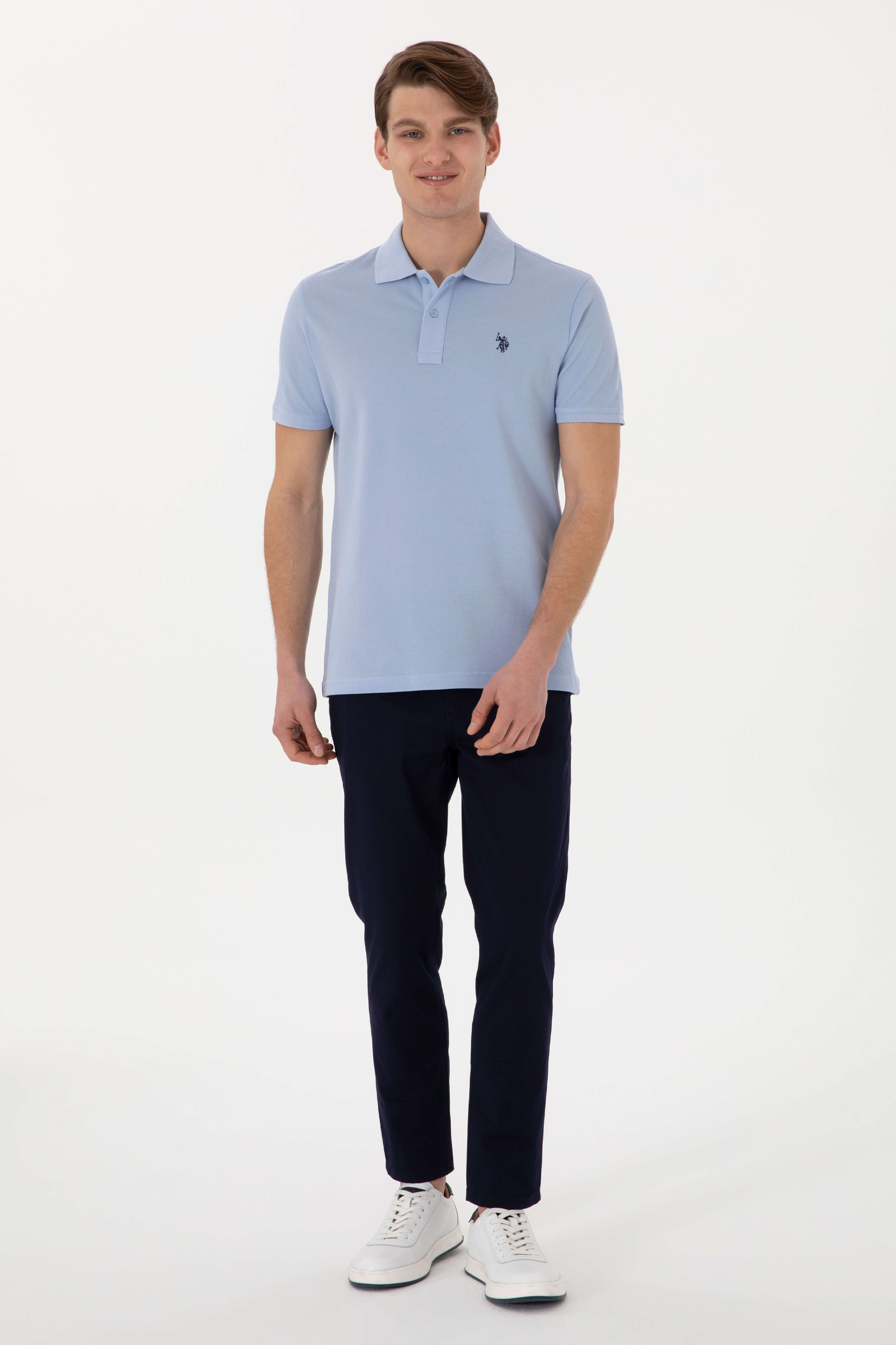 Erkek Slim Fit Lacivert Kanvas Pantolon - Image 1