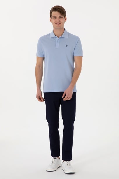 Erkek Slim Fit Lacivert Kanvas Pantolon