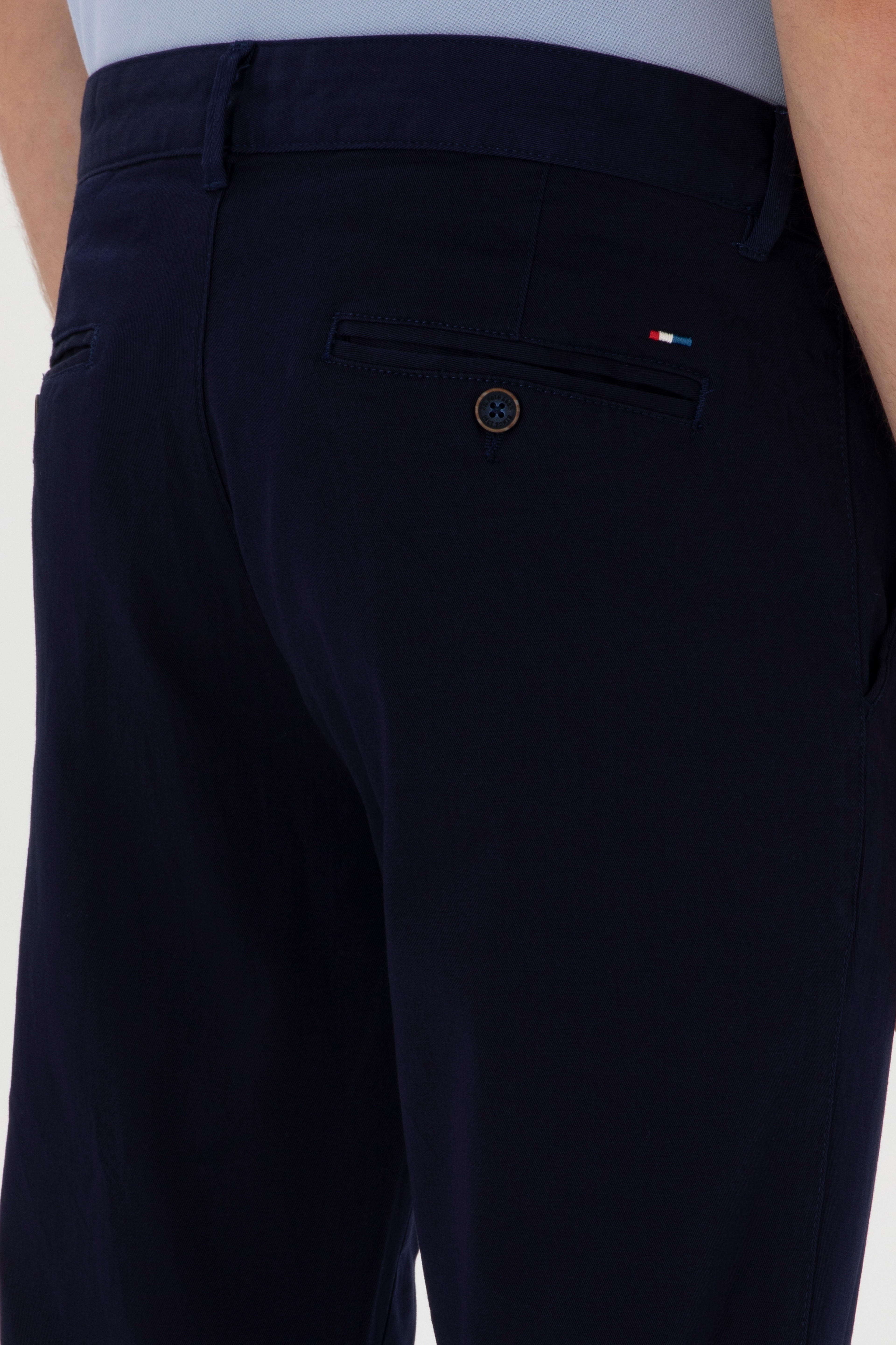 Erkek Slim Fit Lacivert Kanvas Pantolon