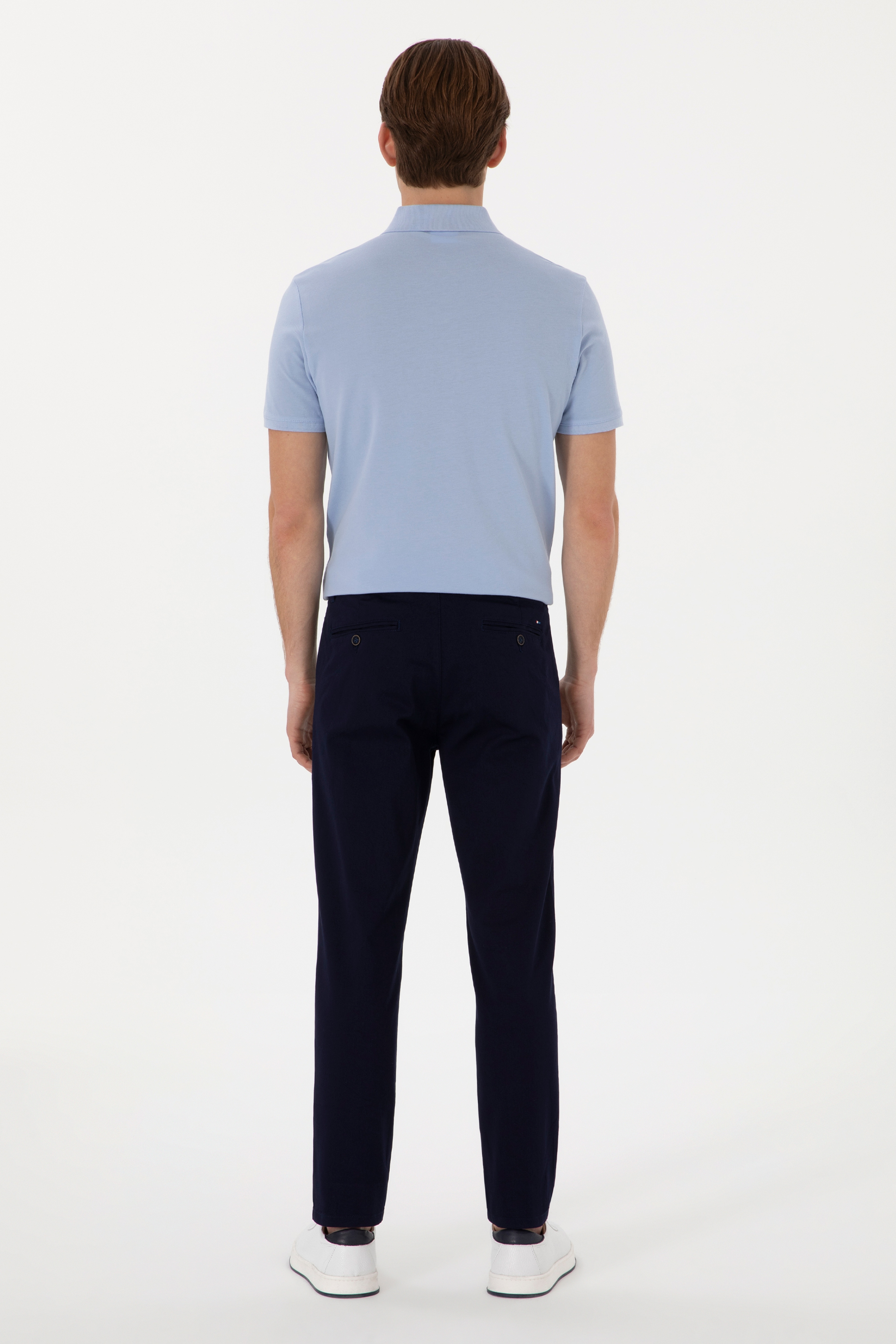 Erkek Slim Fit Lacivert Kanvas Pantolon - Image 4