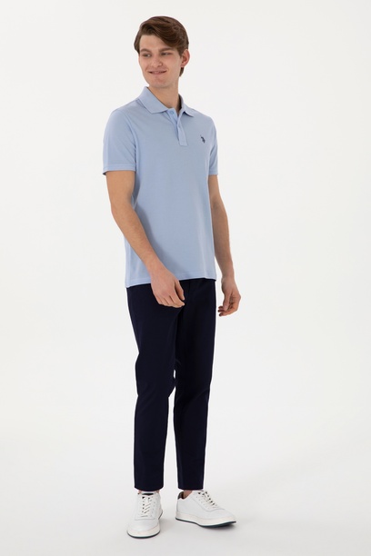 Erkek Slim Fit Lacivert Kanvas Pantolon