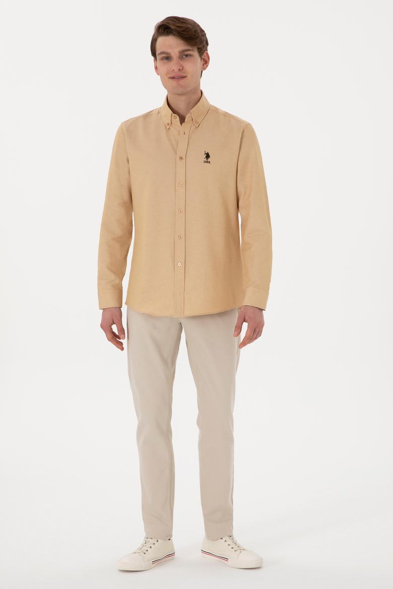 Erkek Camel Uzun Kollu Basic Gömlek - 50298021043