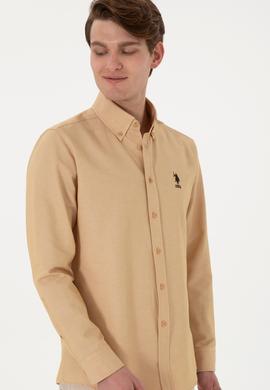 Erkek Camel Uzun Kollu Basic Gömlek - 50298021043