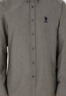 Erkek Koyu Haki Uzun Kollu Basic Gömlek - 50298021037