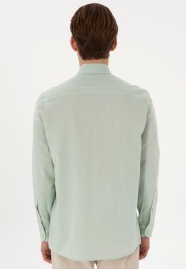 Erkek Su Yeşili Uzun Kollu Basic Gömlek - 50298000054