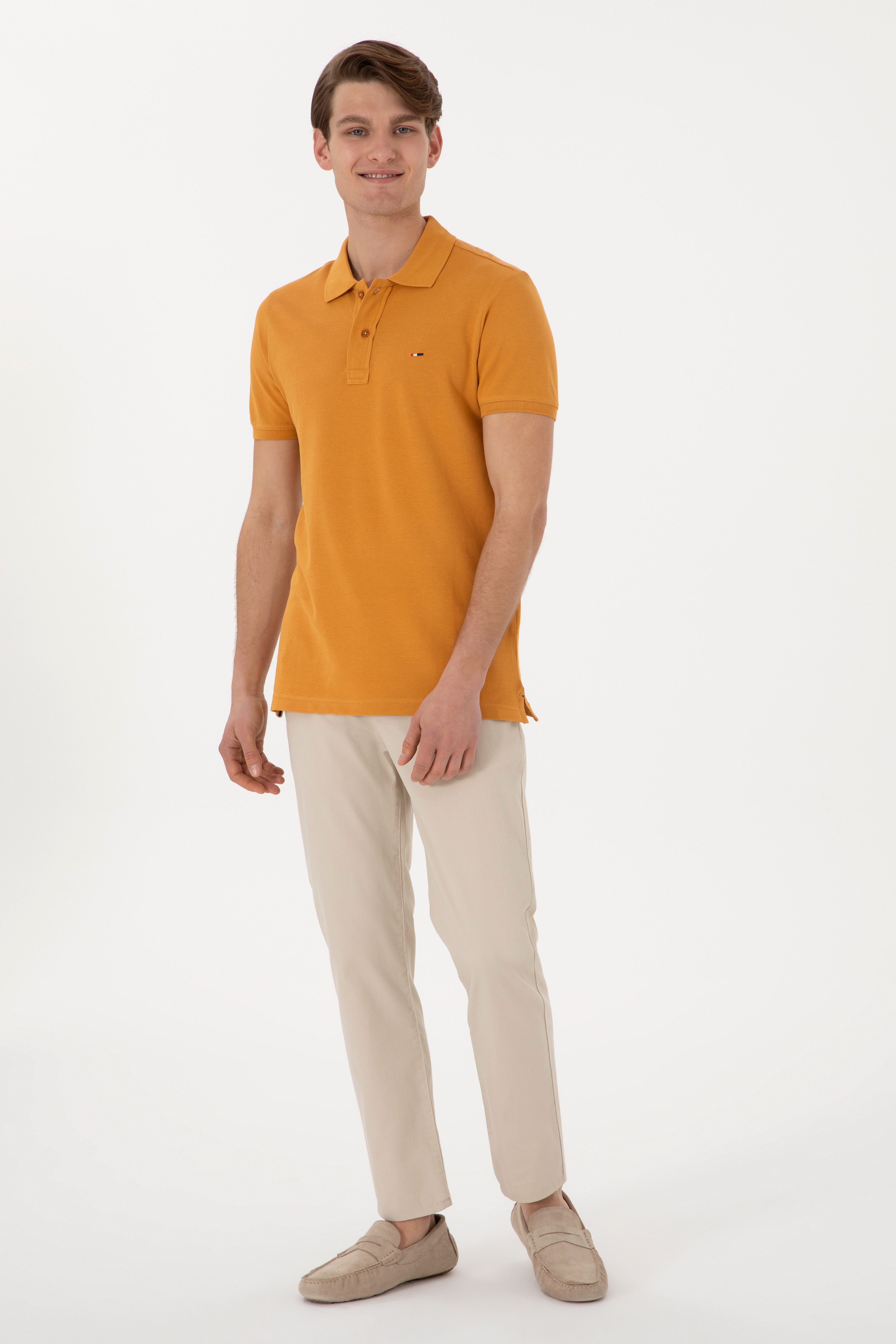 Erkek Slim Fit Taş Kanvas Pantolon - Image 3