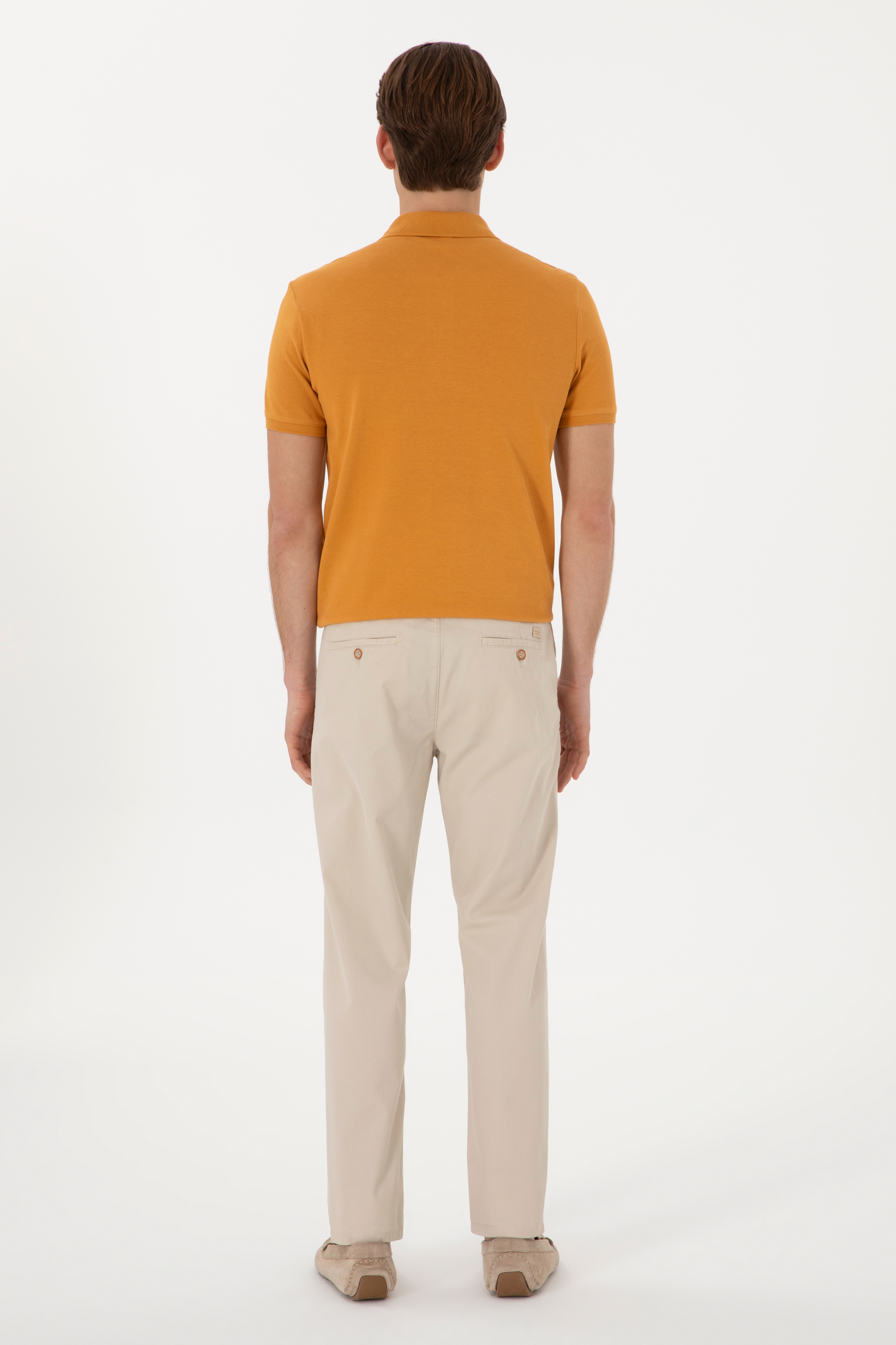 Erkek Slim Fit Taş Kanvas Pantolon - Image 4