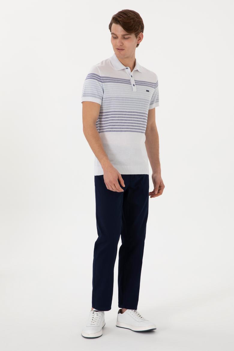 Erkek Slim Fit Lacivert Kanvas Pantolon - 50299193124