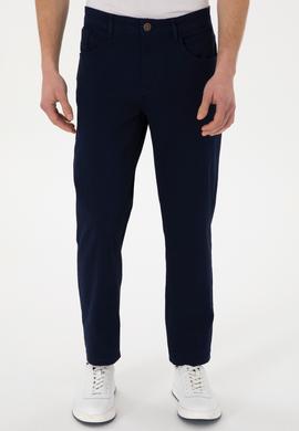 Erkek Slim Fit Lacivert Kanvas Pantolon - 50299193124