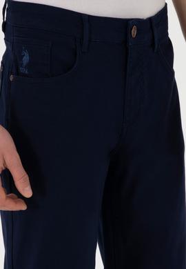 Erkek Slim Fit Lacivert Kanvas Pantolon - 50299193124