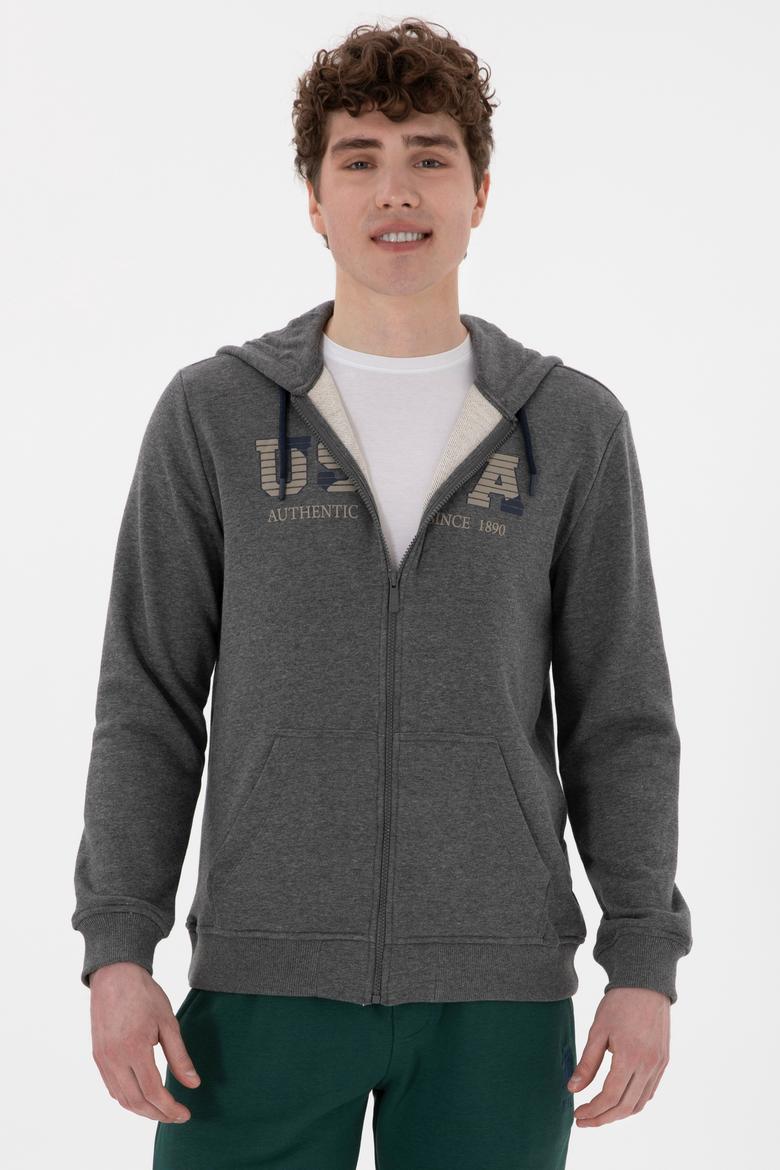 Erkek Antrasit Melanj Örme Hırka