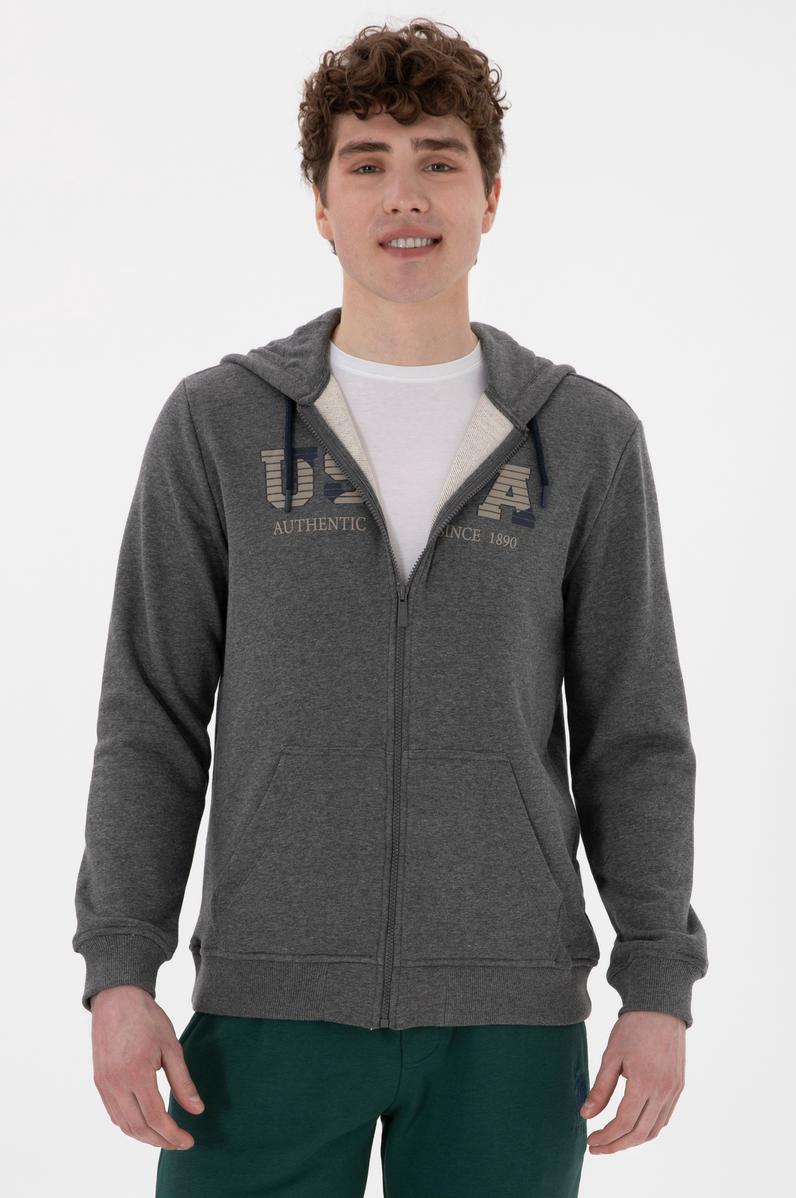 Erkek Antrasit Melanj Örme Hırka