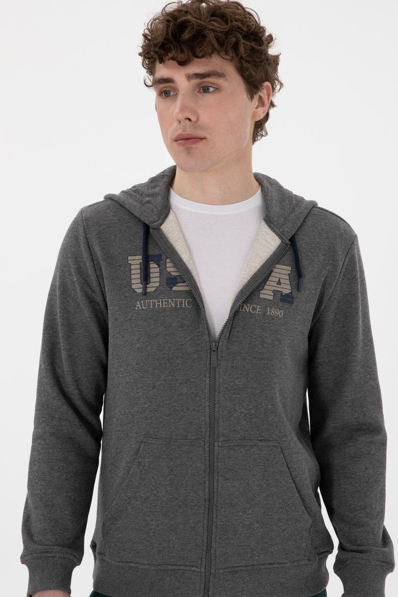 Erkek Antrasit Melanj Örme Hırka - 50277970021