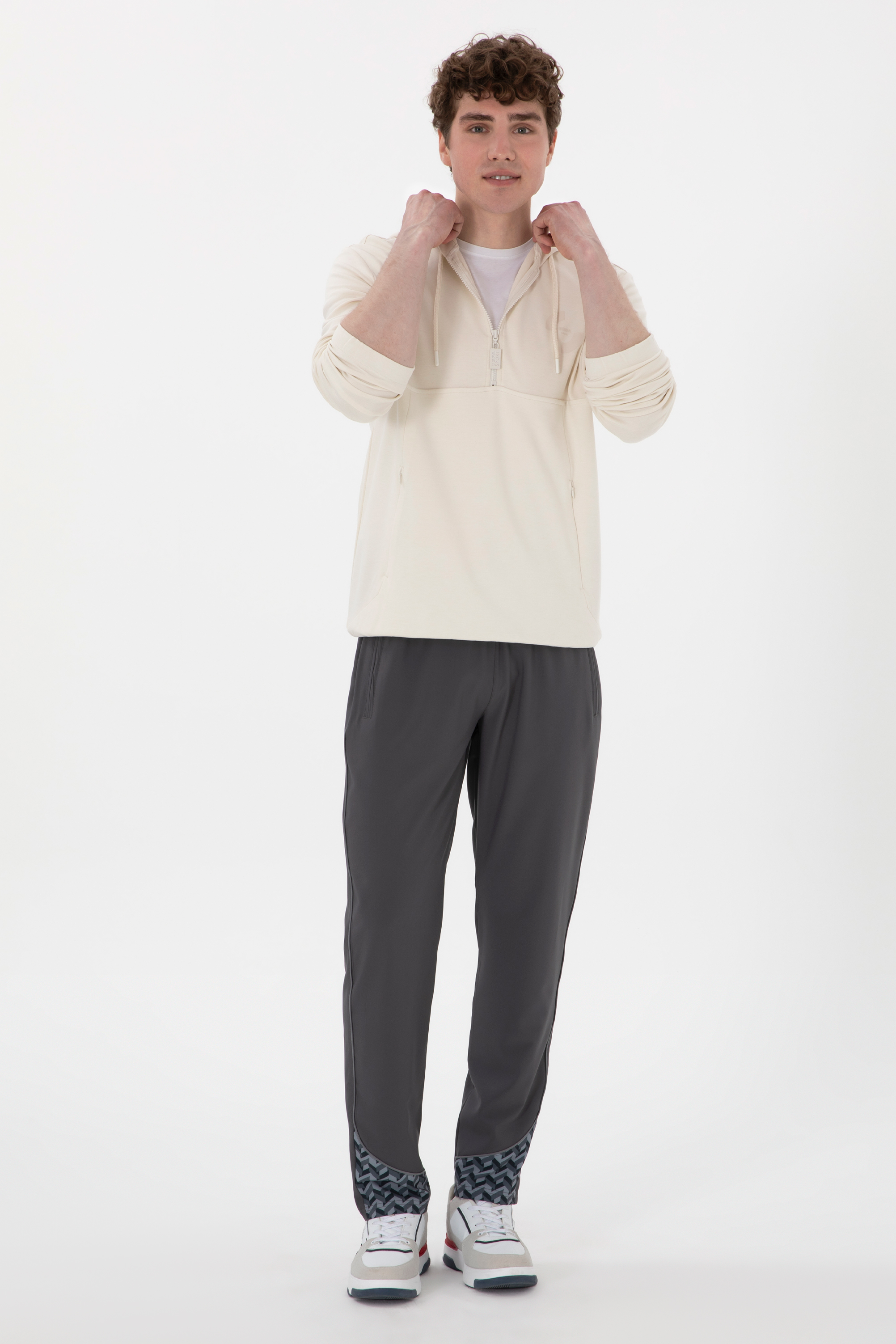 Erkek Krem Sweatshirt - Image 4
