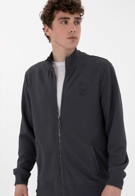 Erkek Antrasit Örme Hırka - 50290747015