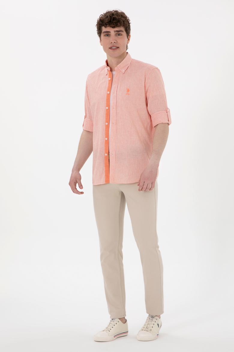 Erkek Nar Çiçeği Uzun Kollu Gömlek - 50299807018