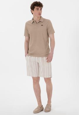 Erkek Bej Örme Şort - 50299756017