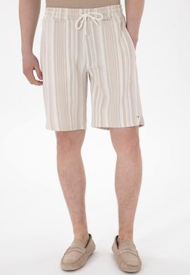 Erkek Bej Örme Şort - 50299756017