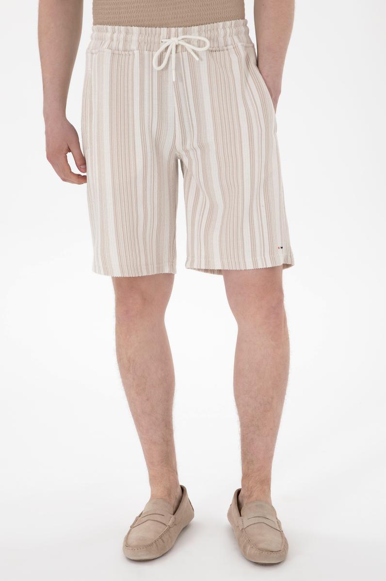 Erkek Bej Örme Şort