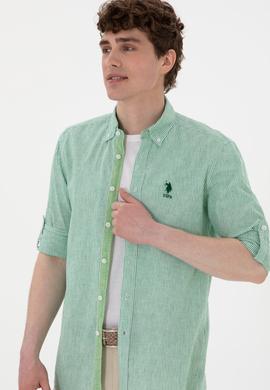 Erkek Yeşil Uzun Kollu Gömlek - 50299807024