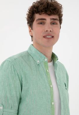 Erkek Yeşil Uzun Kollu Gömlek - 50299807024