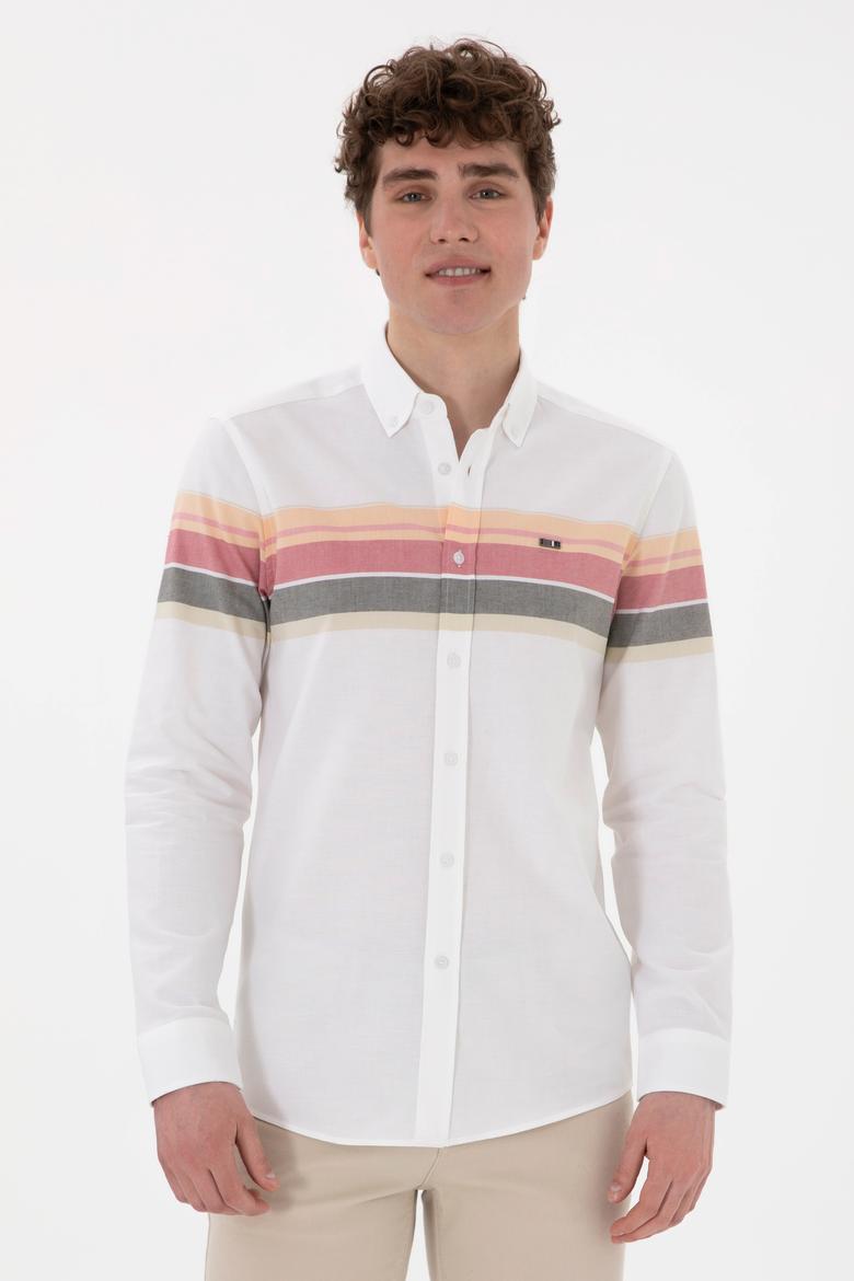 Erkek Turuncu Uzun Kollu Gömlek