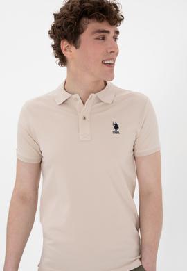 Erkek Slim Fit Polo Yaka Taş Basic Tişört - 50298011136