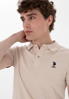 Erkek Slim Fit Polo Yaka Taş Basic Tişört - 50298011136