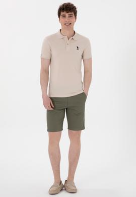 Erkek Slim Fit Polo Yaka Taş Basic Tişört - 50298011136