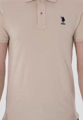 Erkek Slim Fit Polo Yaka Taş Basic Tişört - 50298011136