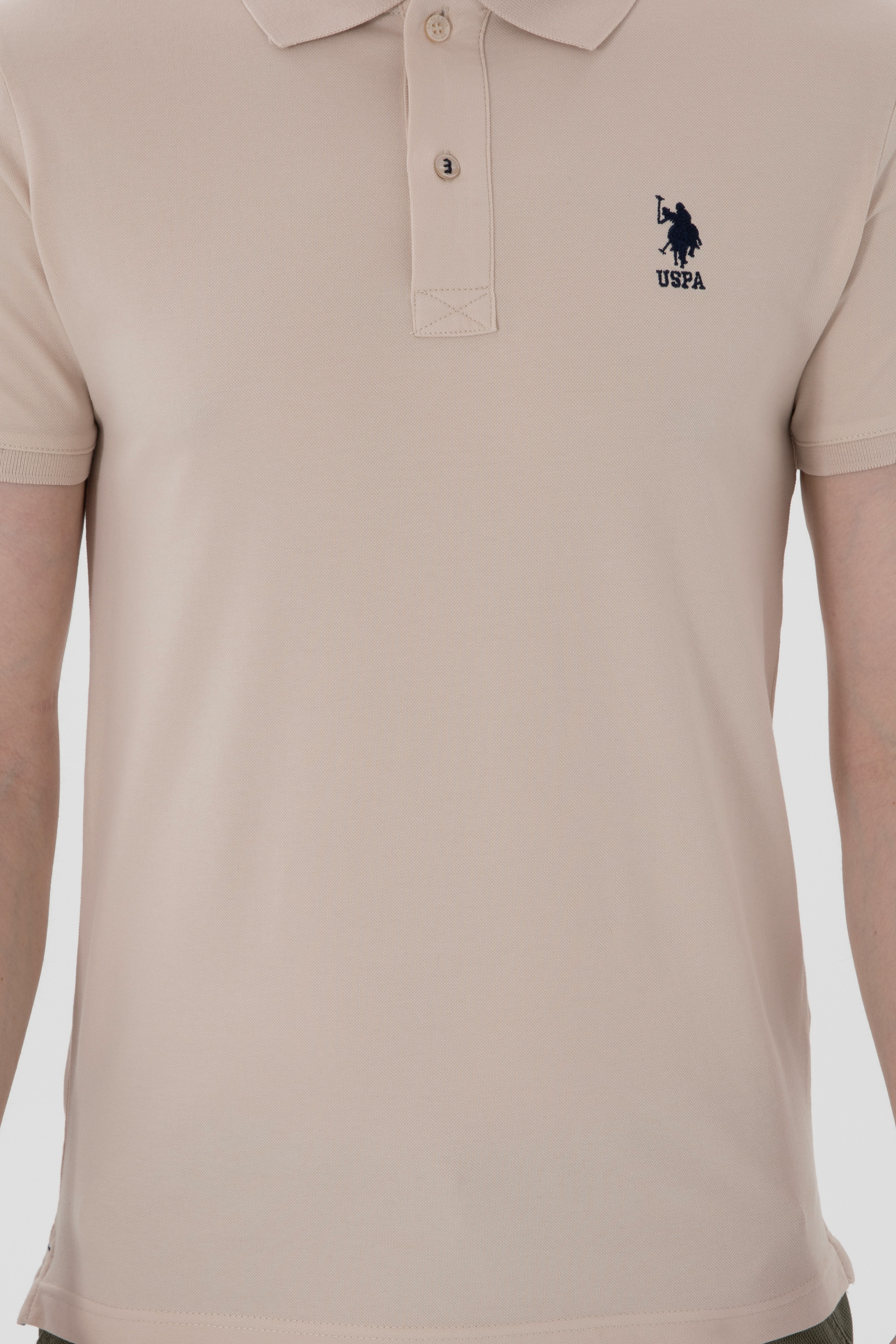 Erkek Slim Fit Polo Yaka Taş Basic Tişört - Image 6