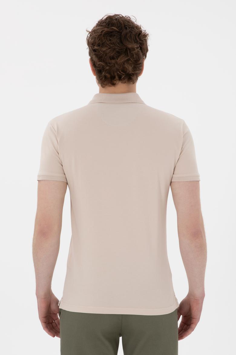 Erkek Slim Fit Polo Yaka Taş Basic Tişört - 50298011136