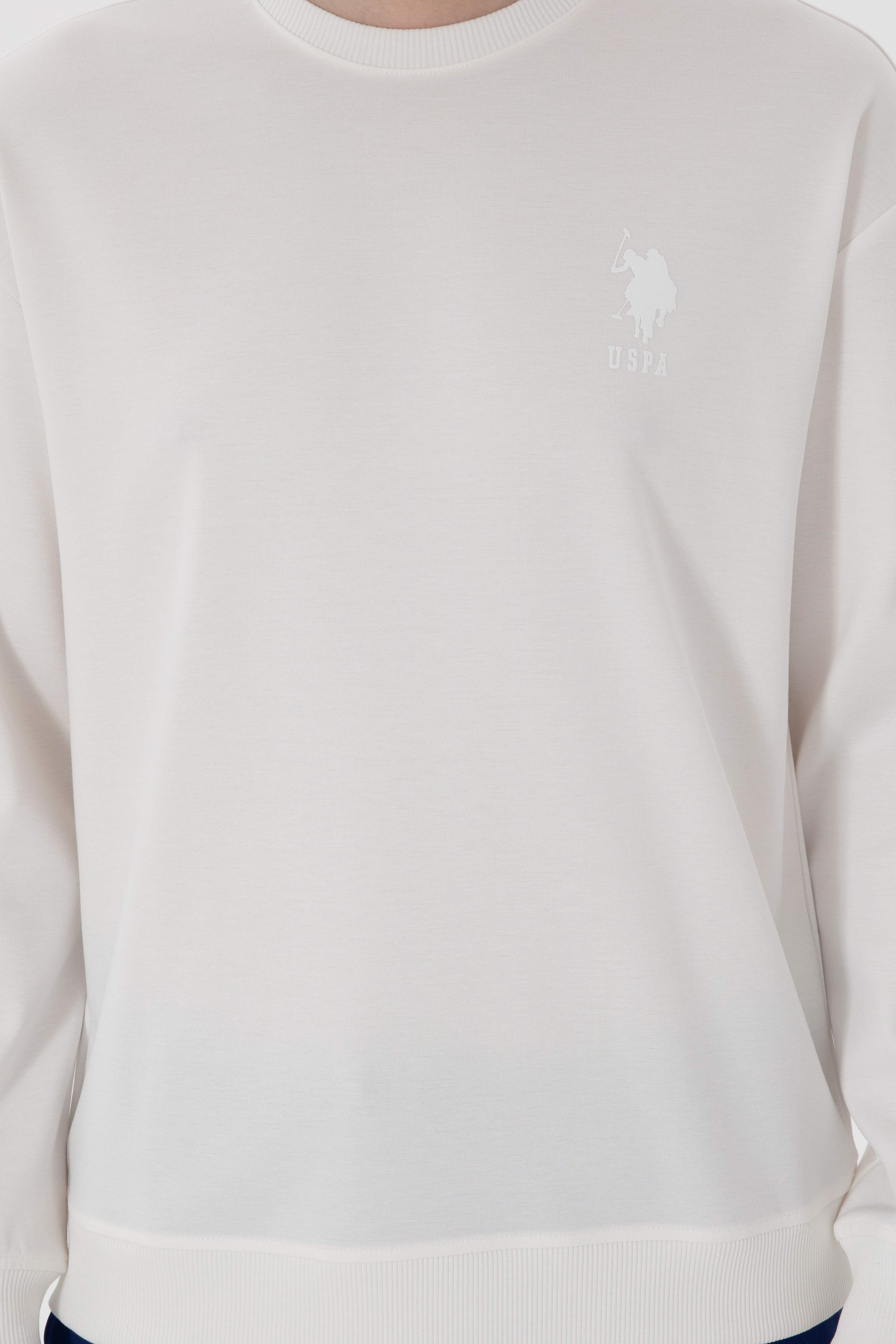 Erkek Beyaz Sweatshirt - Image 6