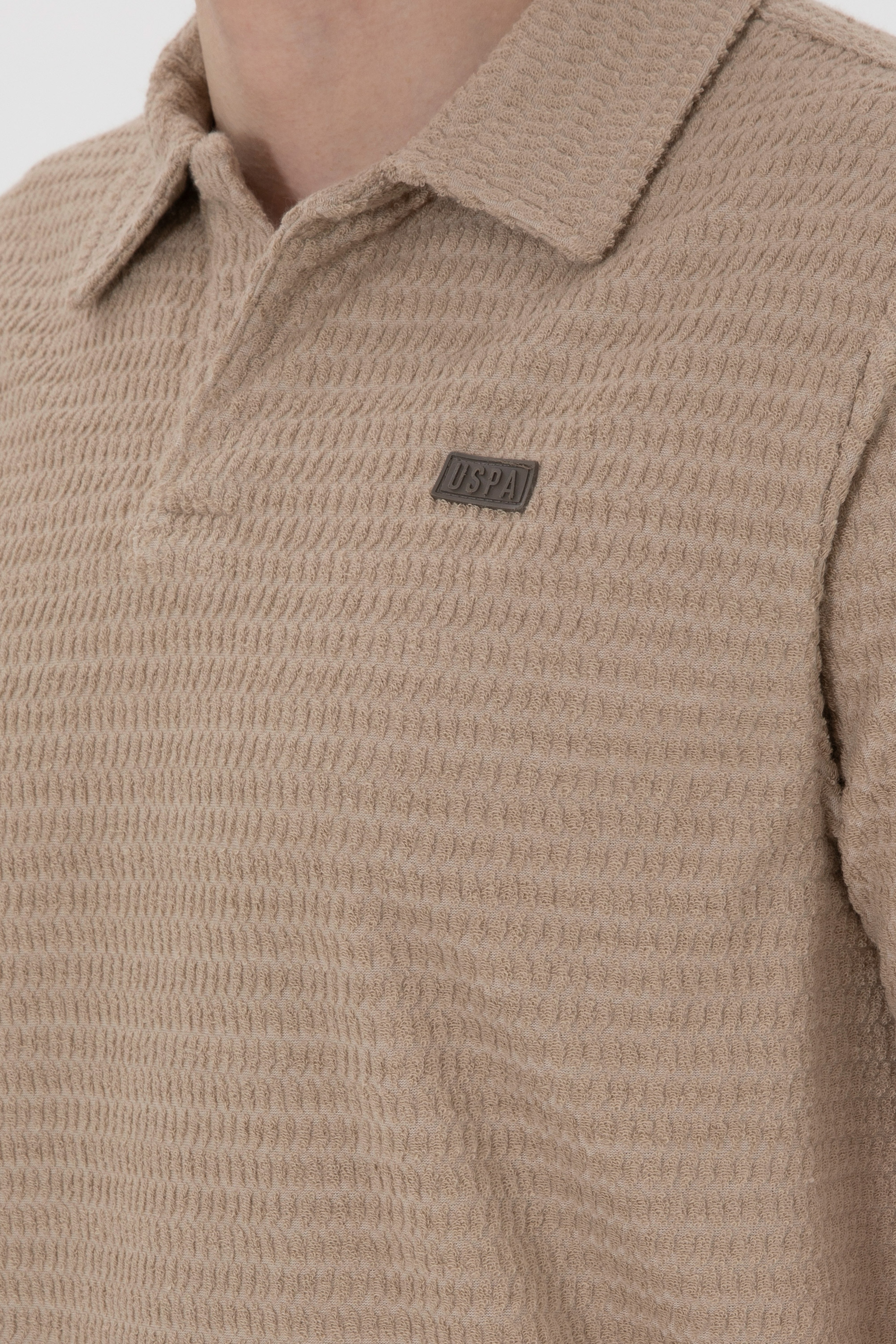 Erkek Regular Fit Polo Yaka Bej Tişört - Image 7