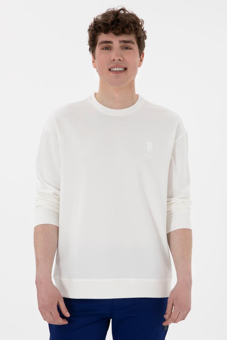 Erkek Beyaz Sweatshirt