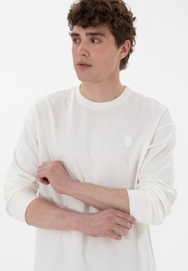 Erkek Beyaz Sweatshirt - 50300048040